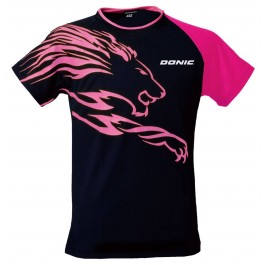 Donic T-shirt Lion black/pink