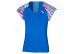 Vaata Table Tennis Clothing Mizuno T-shirt Printed Tee Lady's 62GA2800 peace blue
