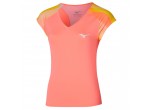 Vaata Table Tennis Clothing Mizuno T-shirt Release Printed Lady 62GAA700 candy coral